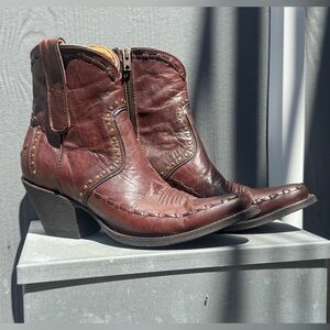 Old Gringo Brand Women’s Leather Western Cowgirl Ankle Boots Size 7.5